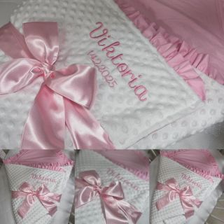 🌸 cukrátkově růžová zavinovačka s výšivkou pro malou princeznu 💗 #zavinovačka #lehkazavinovacka #napřání...